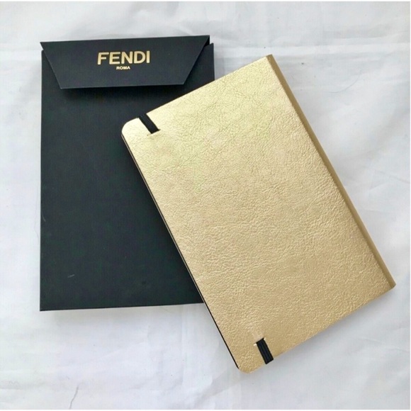 Fendi Gold Leather Bound “Monster” Collectible Journal/Notebook - Picture 4 of 9